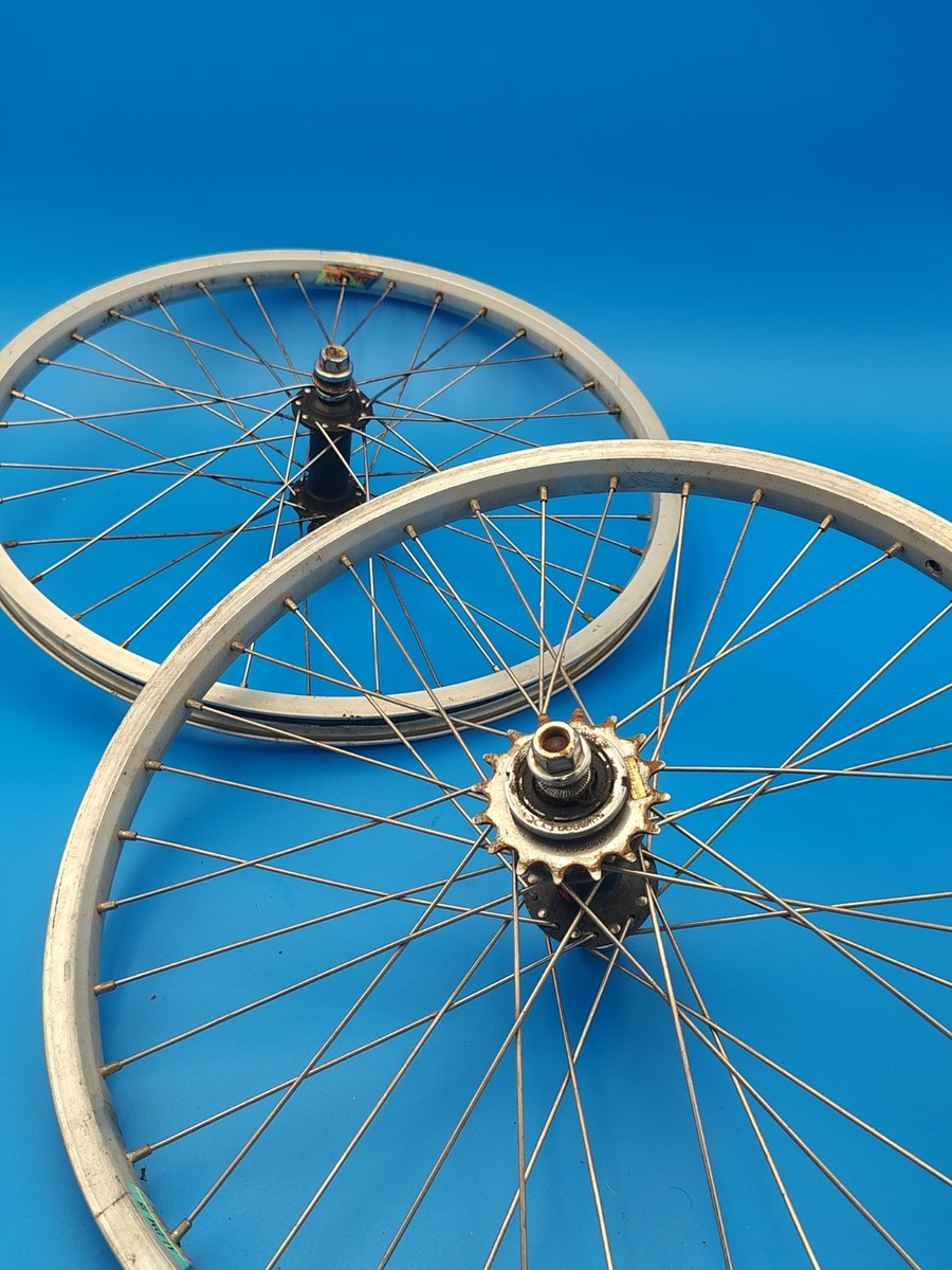 Vintage Alex Al-dm18 Double Wall Rims W Shimano Dx Hubs Hb-mx66 20