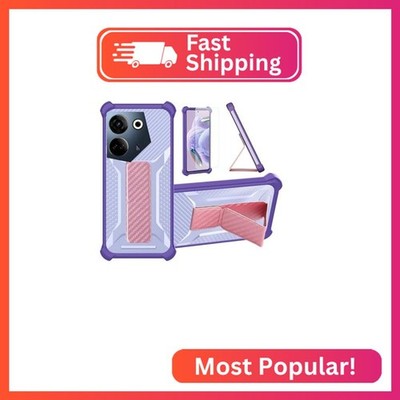 Aroepurt Case for Tecno Camon 20 Pro 4G Phone Case Stand Cover [with Tempered Gl