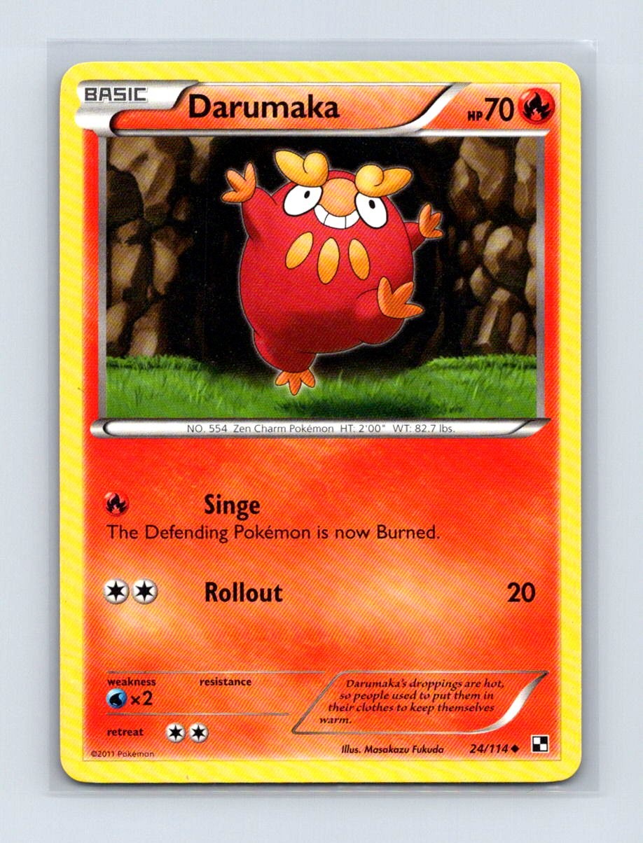 Darumaka 24/114 Uncommon Black & White Pokemon Lightly Played