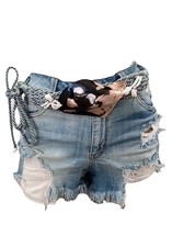 VINTAGE 90s SEASHELL Rope BELT O/S Boho Hippie Chic