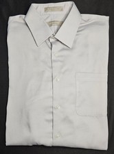 Mens Nordstrom Smartcare Long Sleeve Gray Button Up Shirt Size 16 32-33