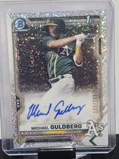 2021 Bowman Chrome MICHAEL GULDBERG 1ST PROSPECT SPECKLE REFRACTOR AUTO RC /299!