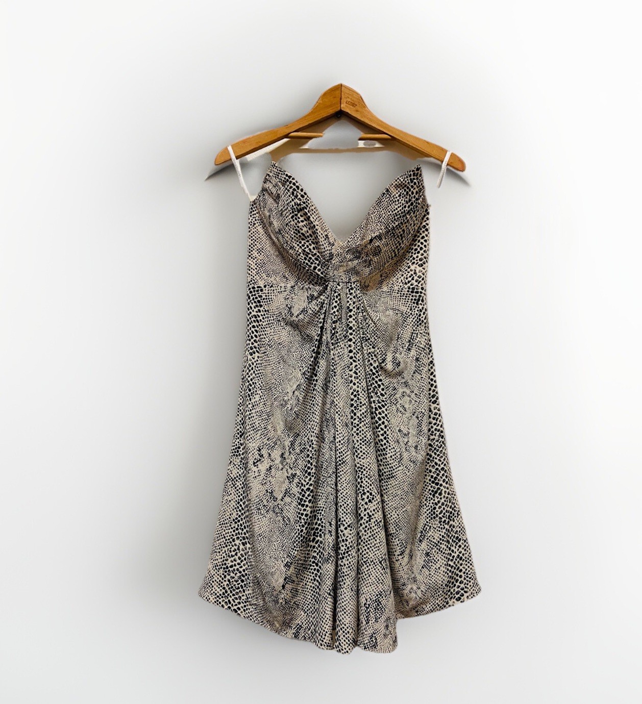 ZIMMERMANN 100% Silk Strapless Snake Print Boned Mini Dress Ladies Size 0 6 - 8