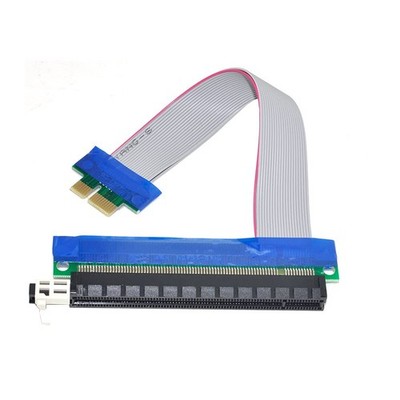 20cm PCI-E Express 1x to 16x Extension Flex Cable, Riser Card, Adapter