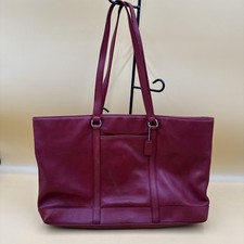 Vintage Coach C2S-5332 Computer Briefcase Work Bag Supple Red Leather GUC!