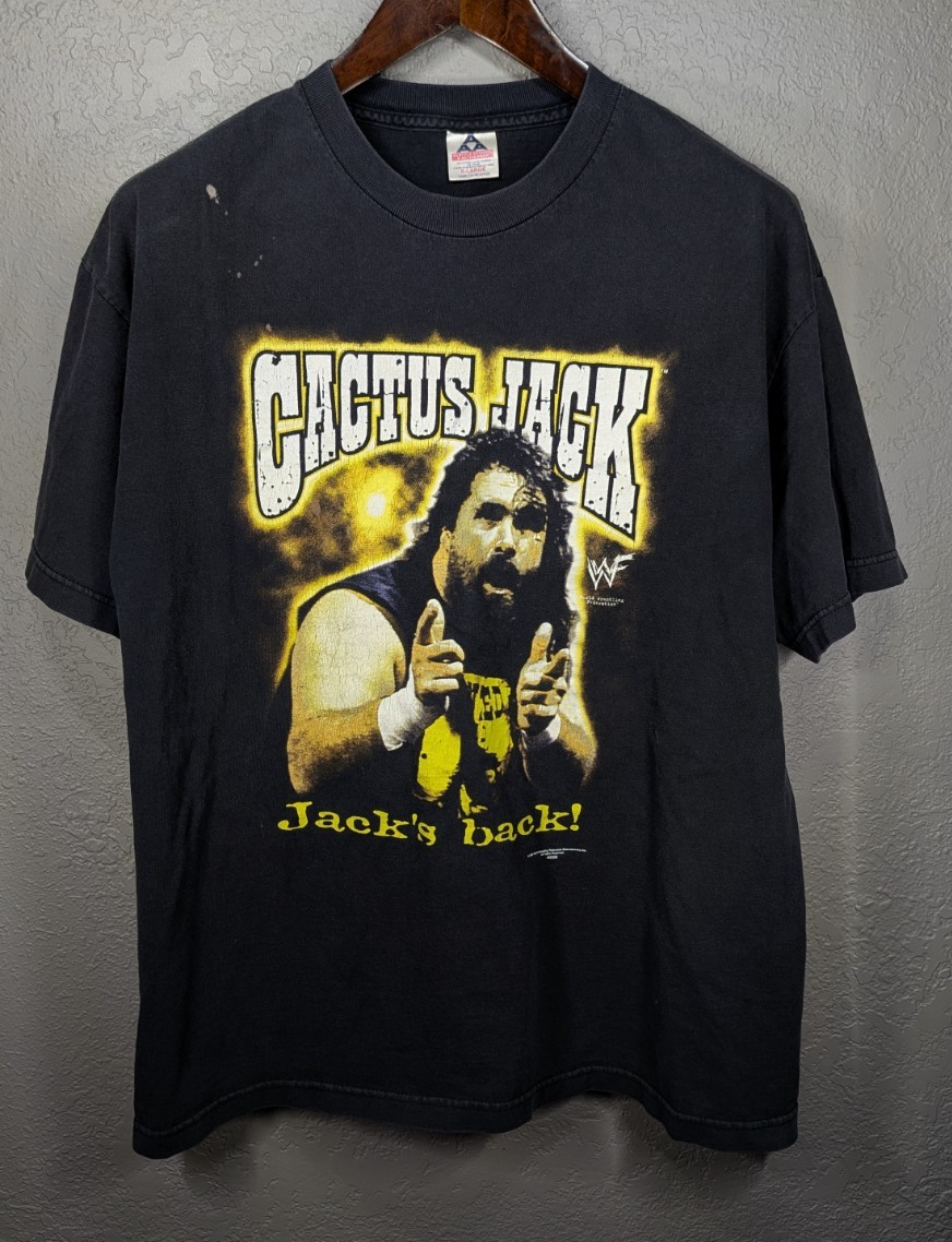 Vintage Cactus Jack WWF Men's XL T-Shirt RARE Mick Foley Jack's