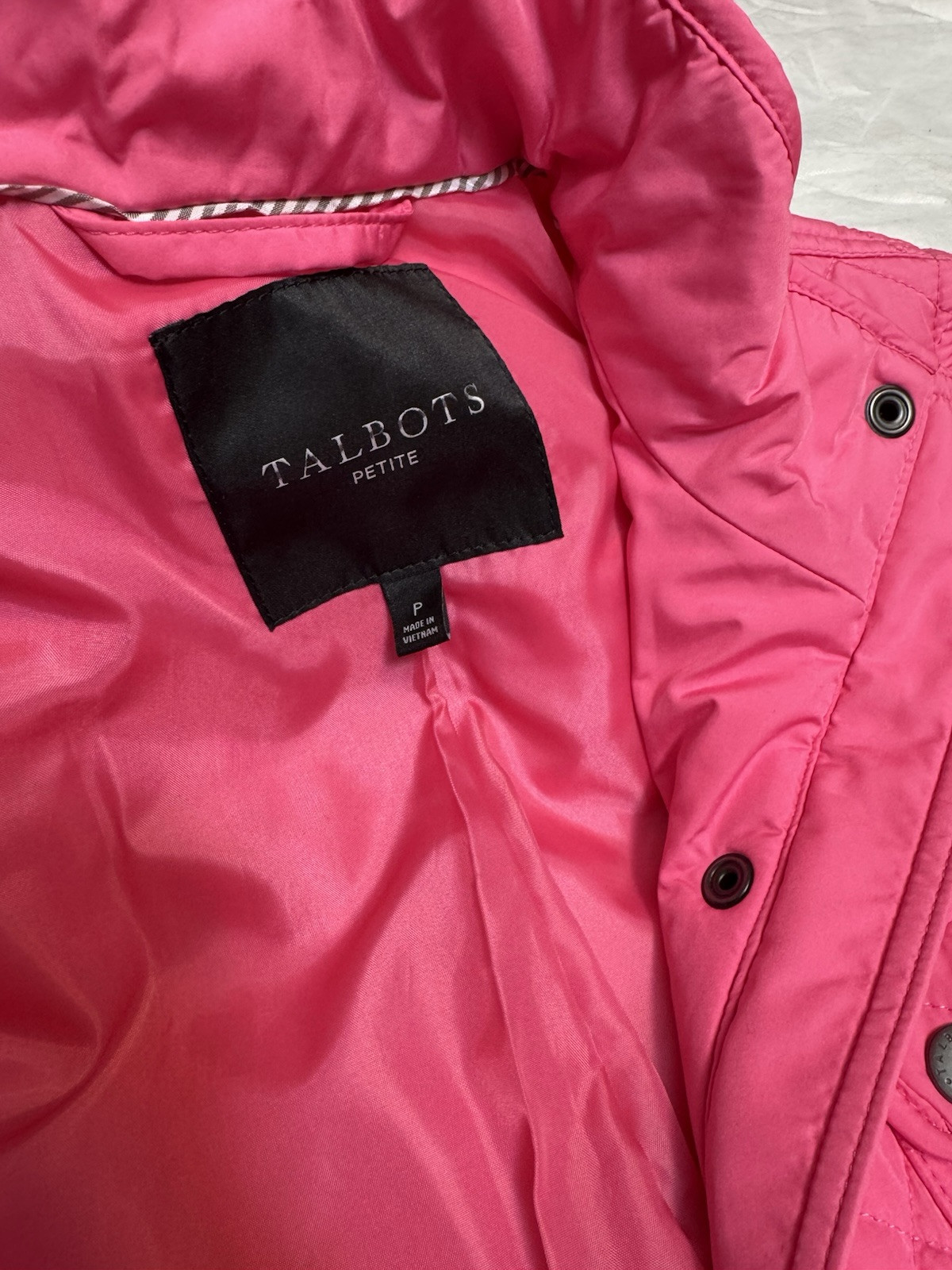 Talbots Patch Pockets Quilted Puffer Jacket Petit… - image 4