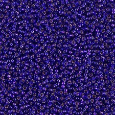Miyuki Seed Beads 15/0 15-1427 Silver Lined Violet Purple 8.2g, Round Glass