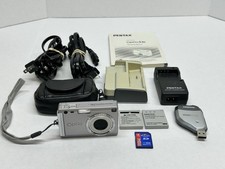 Pentax Optio s5i Digital Camera 5.0MP 3x Battery Charger SD Card Manual Tested