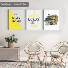 Printed Inspirational Typography Art Canvas Wall Art Pictures On Frame 30x40cm