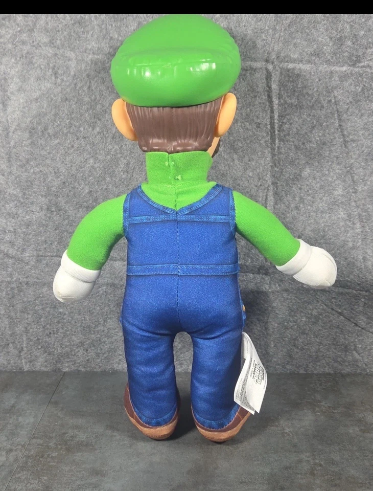The Super Mario Bros Movie 2023 Luigi Poseable Plush Figure Jakks Pacific Toy - Image 2 of 2