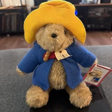 VTG Classic Paddington Bear Eden W/Tags Yellow Hat 7" Stuffed Animal Plush Toy