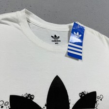 Adidas Originals Trefoil Graphic T-Shirt Mens Medium White Short Sleeve NWT