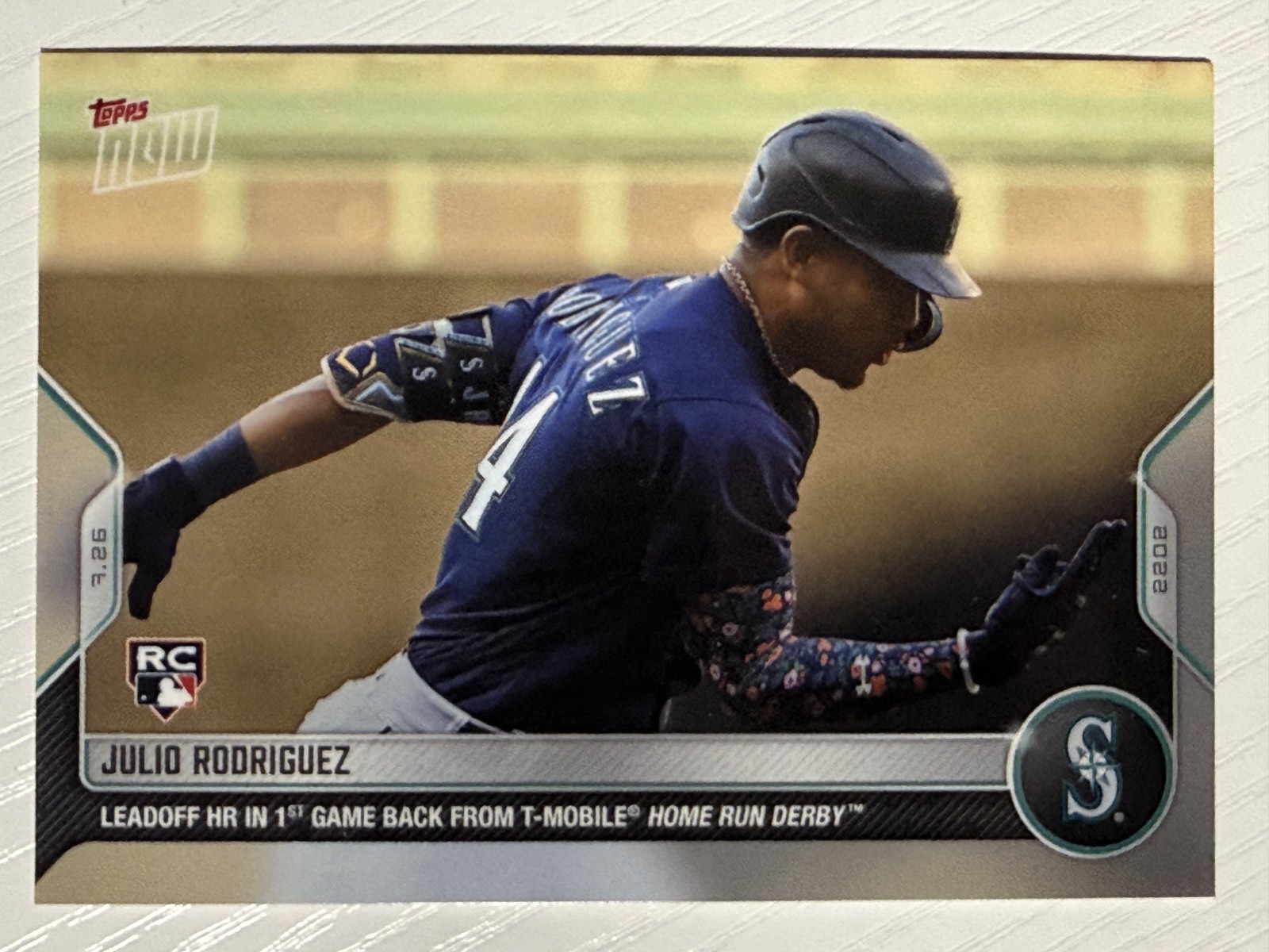 Julio Rodriguez 2022 Topps Now RC #599 Seattle Mariners