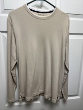 Van Heusen Beige Long Sleeve Mens Cotton Size Medium