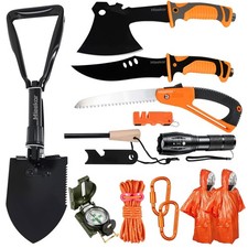 Kit Sopravvivenza Outdoor Kit di Sopravvivenza Professionale con Ascia Coltello