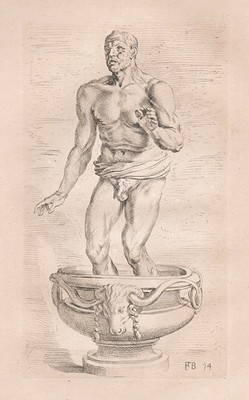 Seneca philsopher Philosoph Antike Kupferstich etching Francois Perrier 1638.