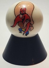 Yosemite Sam Glass 1" Logo Marble w/ Cone Stand