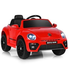 12V Kids Ride On Car Licensed Volkswagen Beetle w/ Music  Remote Control Red