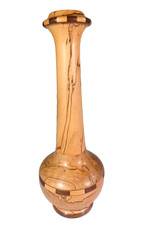 Vtg 10.5" Turned Spalted Beech Segmented Maple Marquetry Bud Vase George Sommer