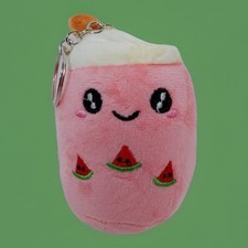 Milk Tea Plush Keychain Bubble Tea Stuffed Doll Keyring Fruit Cute Backpack Clip