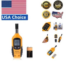 2-in-1 Digital Humidity and Temperature Meter with Dew Point - Battery Included