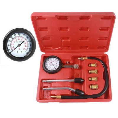 Engine Cylinder Compression Gauge Tester Kit Gas Engine Diagnostic Testing Tool.