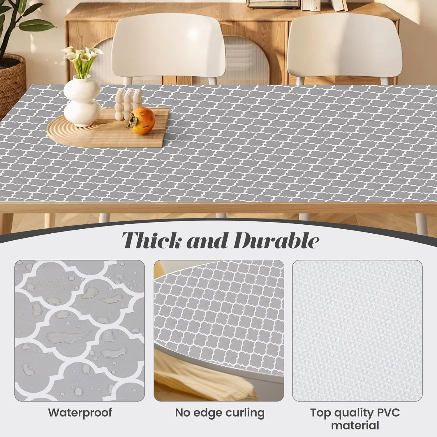 Non-Adhesive Slip-Resistant Drawer Shelf Liner for Kitchen Cabinets