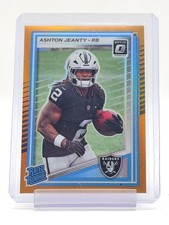 ASHTON JEANTY 2025 DONRUSS OPTIC ORANGE PRIZM RATED ROOKIE /299 Q6255
