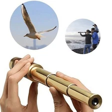 Retro Pirate Telescope Zoomable 25x30 Pocket Monocular Portable Collapsible B...