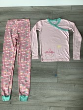 Hanna Andersson Girls NWOT 150 US 12 Flamingo Two PiecePJ Set Organic Cotton