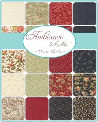 3 Sisters Ambiance Charm Pack, 5'' Fabric Squares, Moda Fabric, Floral Flowers,