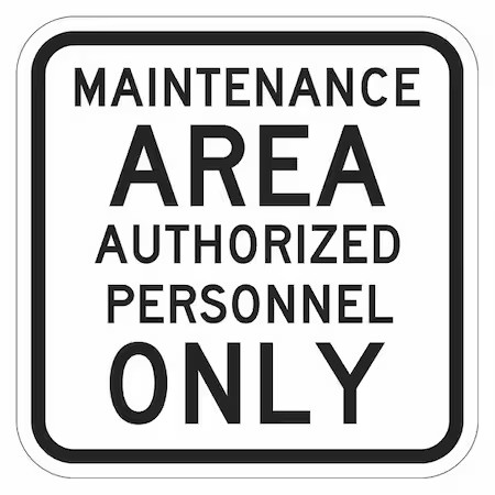 Lyle T1-5536-Eg_12X12 Facility Sign, 12 In H, 12 In W, Aluminum, Square,