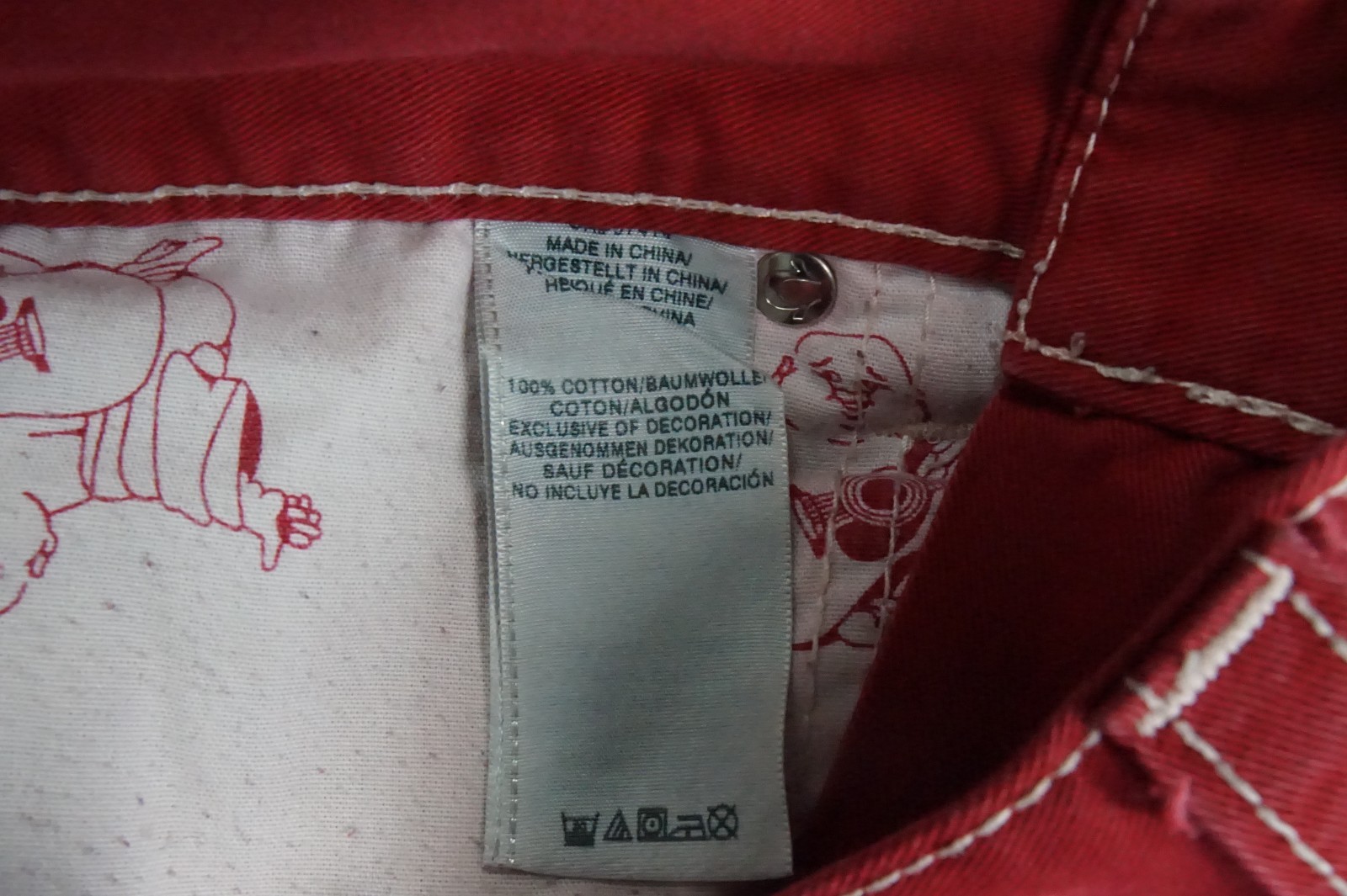 True Religion Denim Jeans Straight Men's Red Size 31X34 thumbnail 7