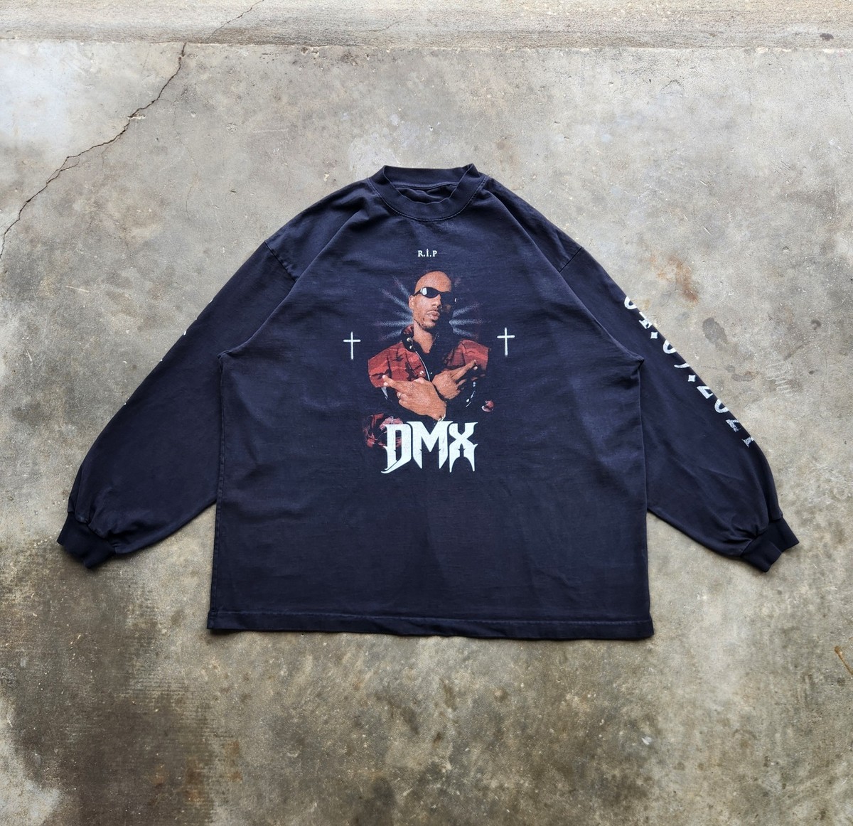 希少 BALENCIAGA × DMX × YEEZY L/S TEE S Yeezy x Balenciaga DMX Tribute Shirt Long Sleeve Kanye RIP | eBay