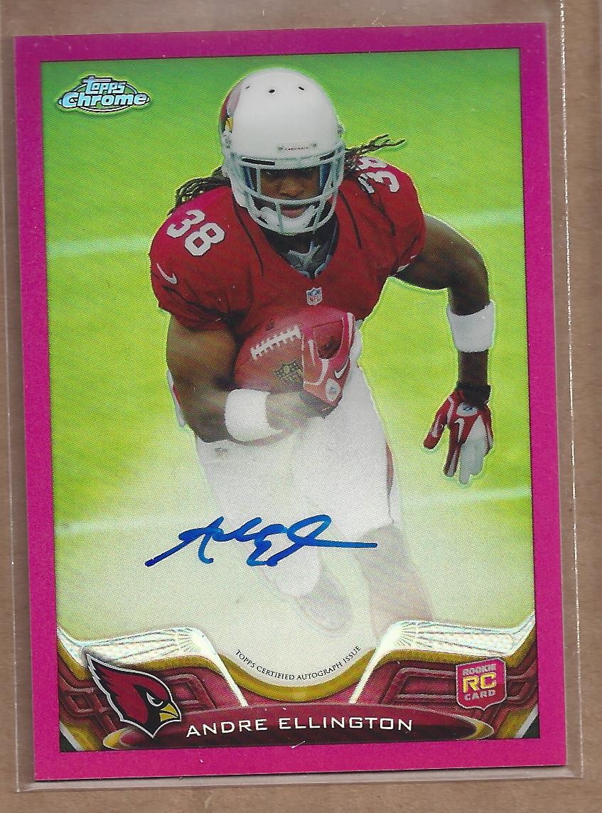 Andre Ellington Topps Chrome #205 Autograph-Pink Refractor