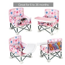 PandaEar Portable Baby Seat Travel Compact Fold w/ Straps for Indoor/Outdoor 26