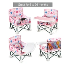 PandaEar Portable Baby Seat Travel Compact Fold w/ Straps for Indoor/Outdoor #26