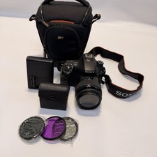 Sony Alpha SLT-A58 Digital SLR Camera 20.1 MP 18-55mm Lens Black Bag Charger