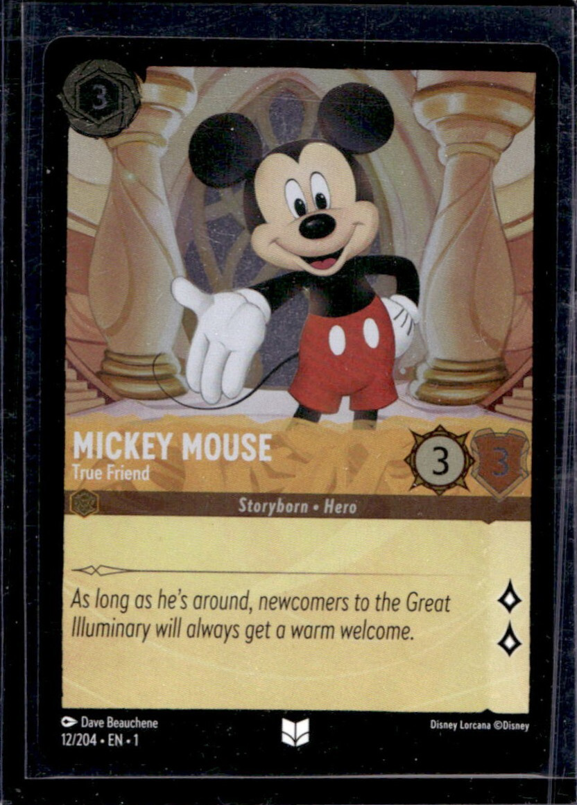 Disney Lorcana The First Chapter Mickey Mouse True Friend Foil #12/204