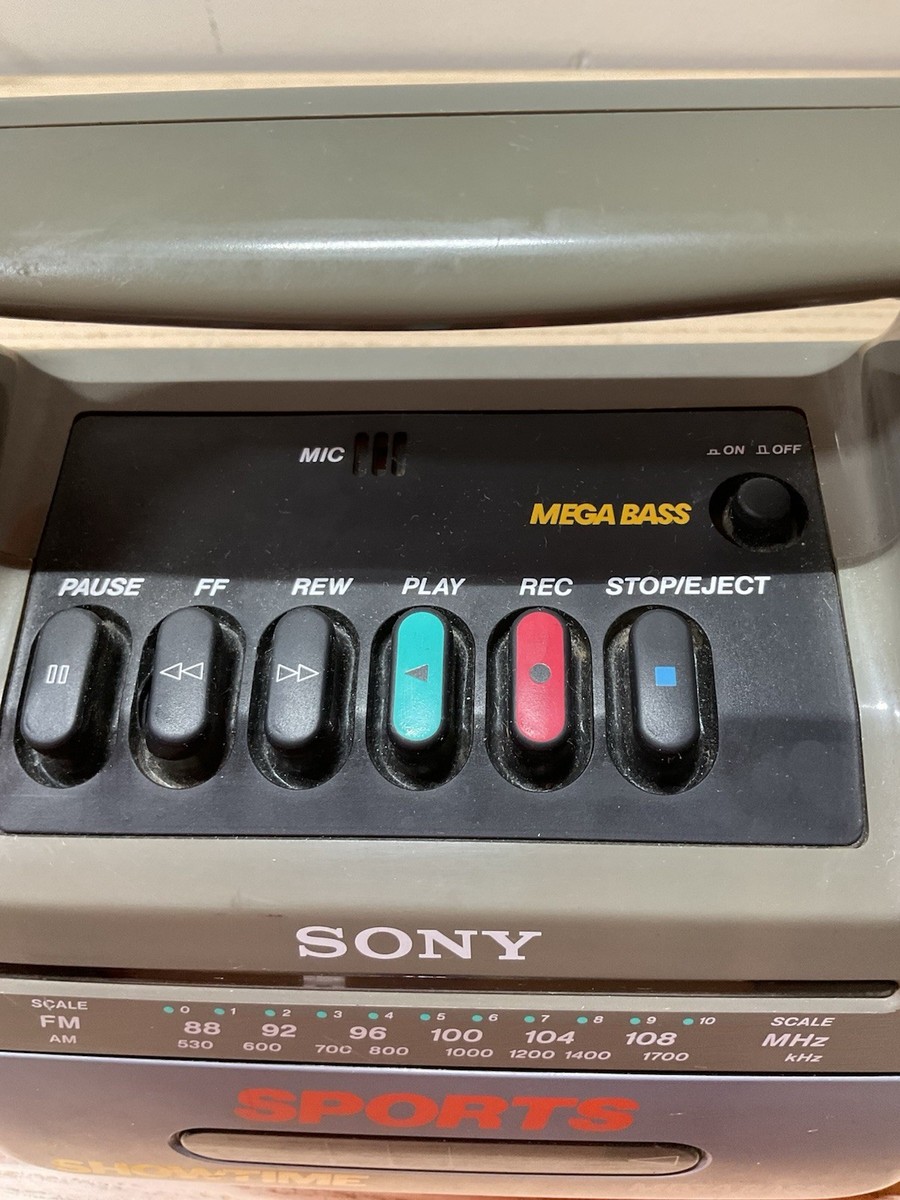 Vintage Sony Sports CFS-904 Mega Bass Portable Radio Cassette