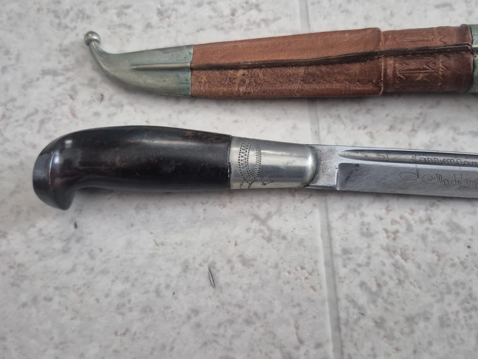 Vintage Jarvenpaa Finland PUKKO Wood Fixed Blade Leather Sheath Knife - Image 4 of 4