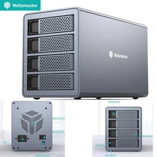 2/4/5 Bay Hard Drive Enclosure Type B Type C For 2.5" 3.5" SATA SSDs HDDs US