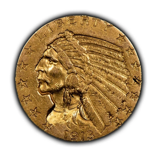 1913 G$5 Indian Head Gold Half Eagle - Strong Detail - SKU-G4779