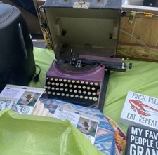 vintage manual typewriter working thumbnail