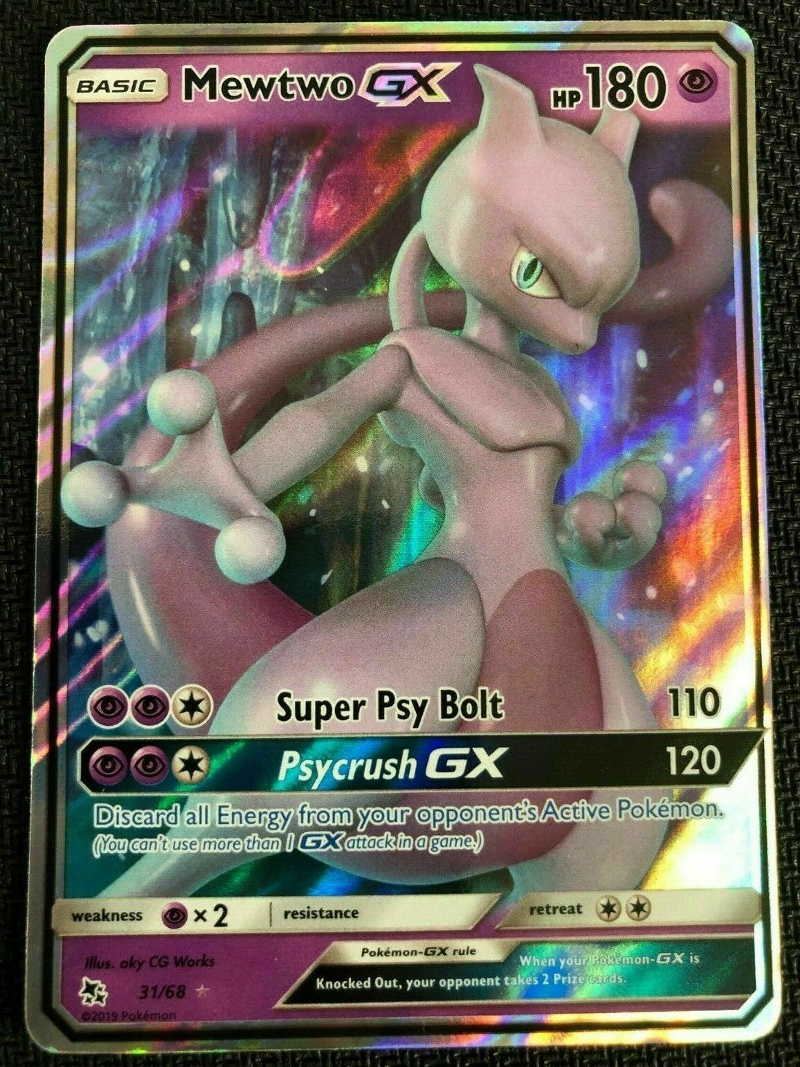 Carta Pokemon Mewtwo GX Português Original Copag 72/73 ou 31/68