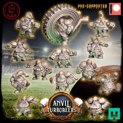 Amboss Turbobeers - Zwerg Fantasy Football Team entworfen von Torchlight.