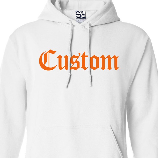 Custom Old English HOODIE Personalized Hooded Sweatshirt All Sizes