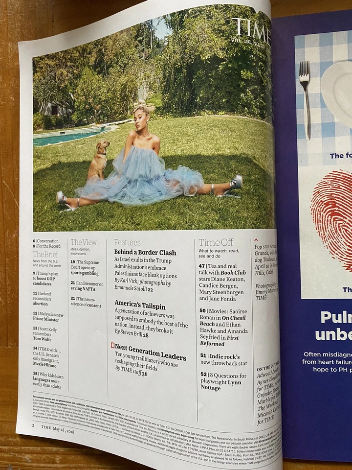 Time Magazine 2018 Ariana Grande Next Generation Leaders Weeknd NO LABEL Rare! - Image 2 of 4