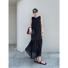 THE ROW Womens Temperament Hand-pulled Sleeveless Long Dress Vest Skirt